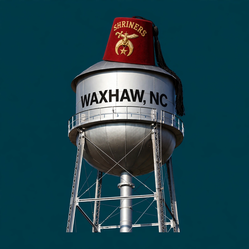 Waxhaw Shrine Club water tower logo